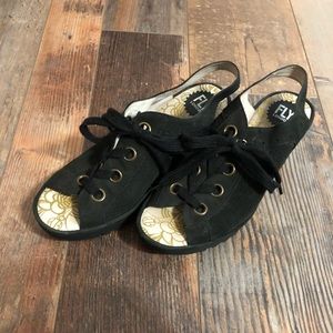 Fly London lace wedges